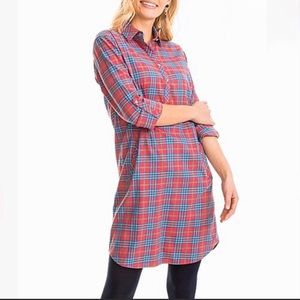 Southern Tide Alyssa Plaid Shirt Dress Small